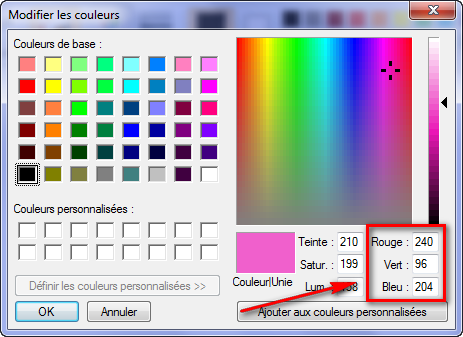couleurs en html